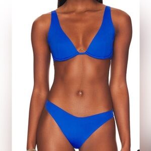 L*SPACE Swim Set Blue Size S NWT